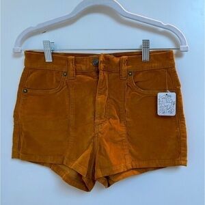 NWT Free People corduroy Orange Women Shorts
